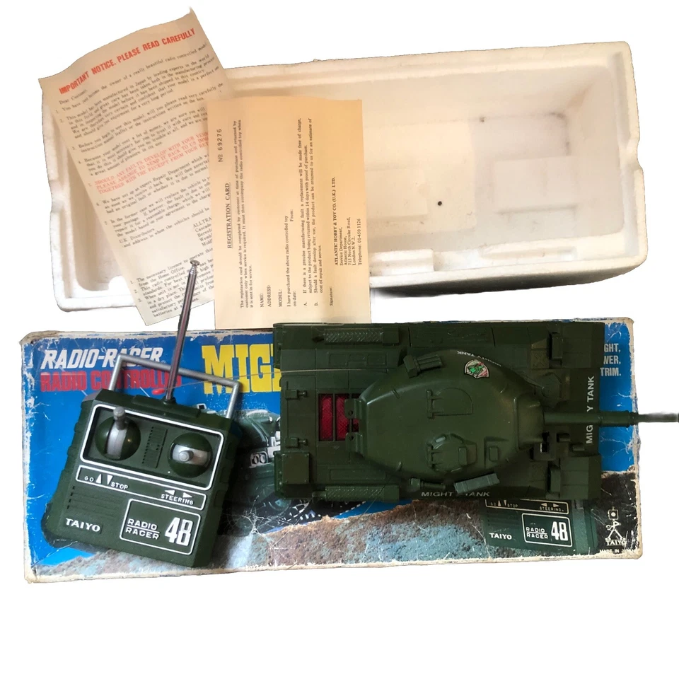 Tank RC Taiyo Japan Mighty Tank Radio Racer Vintage * SPARES OR REPAIRS* - Image 1 of 4