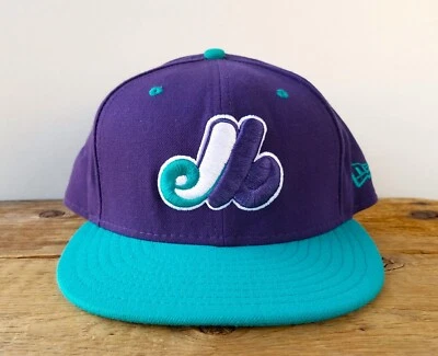 Montreal EXPOS New Era Hat Cooperstown MLB Cap 7 3/4 Rare Purple Teal Edition - Image 1 of 4