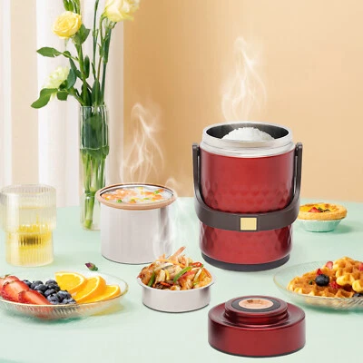 Fiambrera térmica aislada de alimentos apilable sellada de 3 niveles Foto 1 de 4