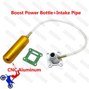 Gold Boost Power Bottle + Intake Pipe For 47cc 49cc Mini ATV Dirt Pocket Bike - Picture 1 of 4