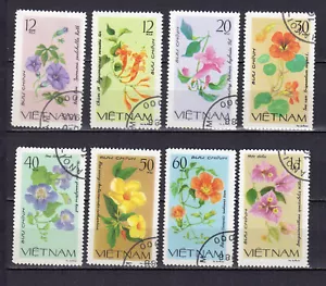 Vietnam 1980 fleurs de plantes grimpantes 8 timbres oblitérés /TE5290a - Imagen 1 de 1