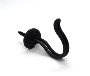 Antique Style Rustic Hook Black galvanised finish Steel Very strong & attractive - Picture 1 of 5