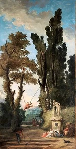 The Swing by Hubert Robert French Old Masters 5x10 Print - Picture 1 of 1