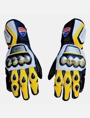 Ducati Corse Motorcycle Motorbike Racing Leather Gloves - Image 1 of 2