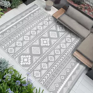 Outdoor Rug Large 245X305Cm Garden Rugs Outdoor Waterproof Plastic Straw Rug Rev - Picture 1 of 12