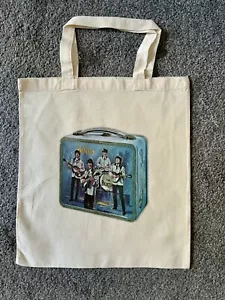 Original Vintage Transfer Beatles Lunch Box Printed On A Tote Bag - Picture 1 of 1
