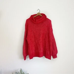 A New Day Damen Gr: XXL rot Zopfmuster Turteneck Pullover Pulli - Bild 1 von 8