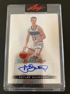2024 Leaf Electrum Silver Paint Blast Autograph BA-DS1 Detlef Schrempf ed/3 - Bild 1 von 2