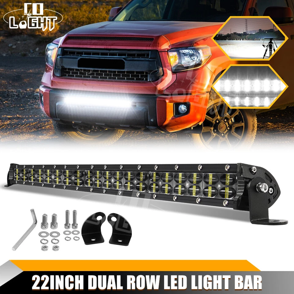 22" Led Work Light Bar Spot Flood Combo Offroad For Toyota 4Runner Tacoma RAV4 - Image 1 of 4