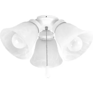 PROGRESS LIGHTING P2600-30 AirPro Ceiling Fan 3-lamp Light Kit White - Picture 1 of 3