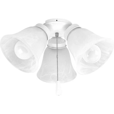 PROGRESS LIGHTING P2600-30 AirPro Ceiling Fan 3-lamp Light Kit White - Image 1 of 3