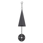 1pcs Retro Triangle Wind Bell with Metal Decor V4S1
