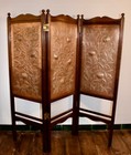 Keswick K.S.I.A. Arts and Crafts Three Panel Screen designed by Harold Stabler