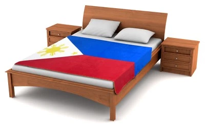 Fuzzy Flags™ Philippines Flag Fleece Blanket 80" x 50" Oversized Throw Cover NIB - Image 1 of 3
