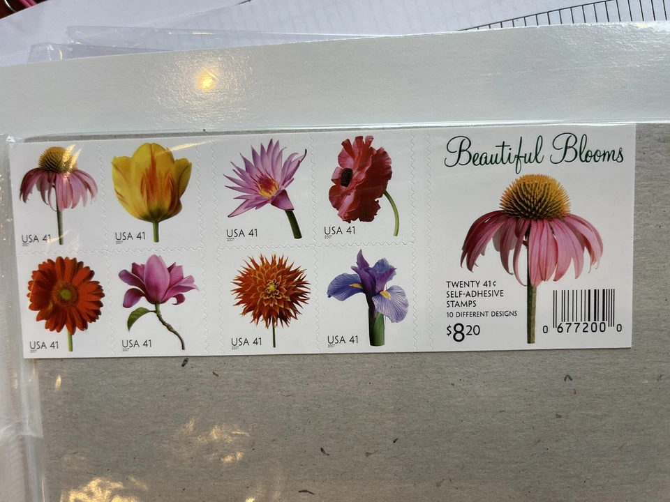 2007 Flowers Blooms Sc 4185a booklet pane of 20 41c plate number V1111 MINT - Image 1 of 1