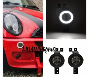 Led Halo Ring Turn Signal Light DRL For Mini Cooper R50 Gen 1 (01-06) SMOKED R53 - Picture 1 of 6