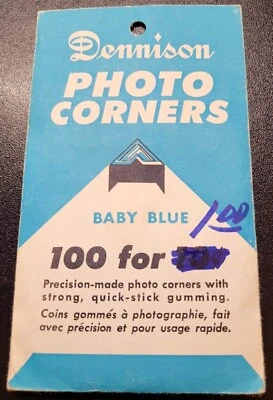 SELLOS DE DENNISON / ESQUINAS DE FOTOS — 100 ESQUINAS DE FOTOS HECHAS CON PRECISIÓN — ANTIGUAS - Imagen 1 de 2