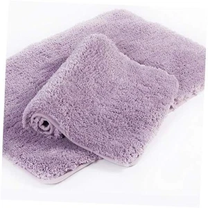  Shaggy 2 Stück Badteppich Set, 20 x 32 Badematten 20" x 32" + 20" x 32" Lavendel - Bild 1 von 7