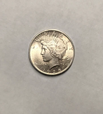 1925 Peace Dollar - Choice Uncirculated Silver Dollar, Better Mid Series Date - Image 1 of 2