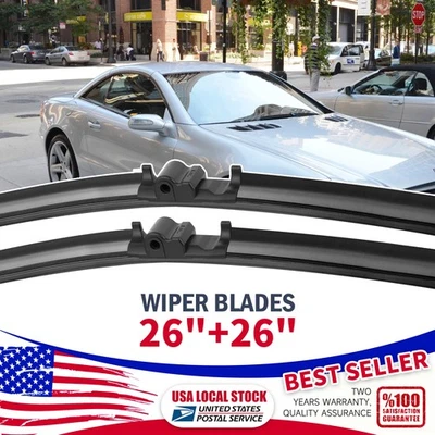 26"+26" All season Front Wiper Blades For 2003-2008 Mercedes-Benz SL55 AMG - Image 1 of 4