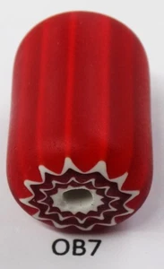 LG CEREZA Rojo 6 Capas Dulce Centro de Mesa Chevron African Trade Bead OB7 BG 87 - Imagen 1 de 2
