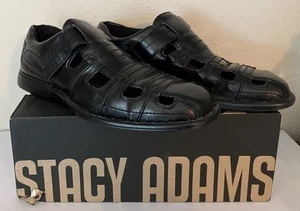 SANDALIA BELMAR Stacy Adams Hombre Negra 24960-001 Talla 10 M en Caja - Imagen 1 de 11