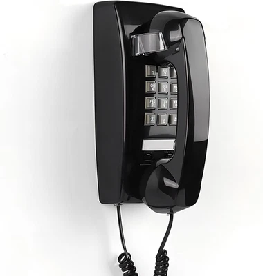 Retro Wall Mount Phone with Loud Mechanical Ringer Vintage Wall Phones for Landl - Image 1 of 4