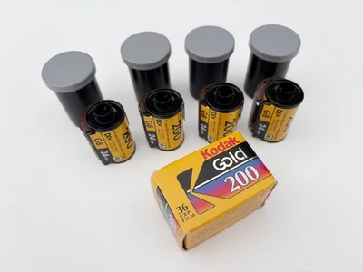 Película Kodak Gold 200 35 mm - 5 rollos - una 36 exp. Rollo + Cuatro 24 Exp. Rollos  Foto 1 de 4