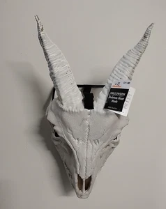 Goat Skull Mask w/Hinged Jaw Bone Halloween Cosplay Horned. New With Tags  - Picture 1 of 6