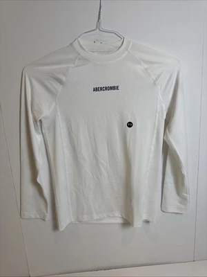 Camisa de natação branca manga longa Abercrombie & Fitch Youth. Tamanho infantil 9/10 - Imagem 1 de 4