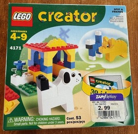 Lego Creator 4171 Spot & Friends Dogs Animals 53 P 2001 Brand New Sealed Box NIB