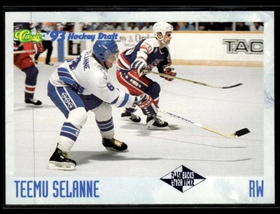 1993 Classic '93 Hockey Draft #124 Teemu Selanne Hockey Card 1101Q - Image 1 of 2