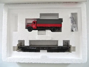 HO Marklin 48756 DB Heavy-Duty Flat Car with Fire Department Truck NEW - Picture 1 of 6