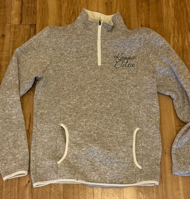 Sudadera Kappa Delta Sorority para mujer talla mediana 1/4 cremallera polar bolsillos Foto 1 de 4