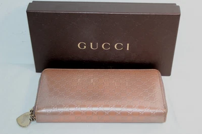 Cartera continental de cuero GUCCI GG Microguccissima charol cremallera alrededor Foto 1 de 4