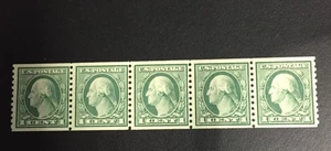 Scott 443, Coil of 5, Mint-Hinged - Picture 1 of 2