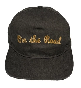 Cappello Ampal Creative Berretto Regolabile Pelle Strapback On The Road Corda Logo USA - Foto 1 di 9