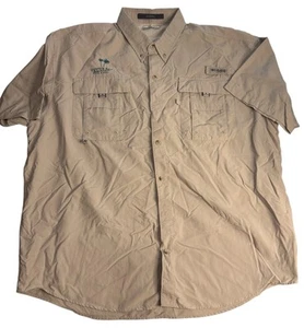 Columbia Shirt Mens Extra Large Gray Bahama PFG Oyster Bay Omni Shield - Picture 1 of 5