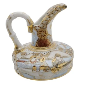 Antiker Ewer Krug Porzellan handbemalt Kinder Gold Moriage Vergoldung 4 x 3" - Bild 1 von 14