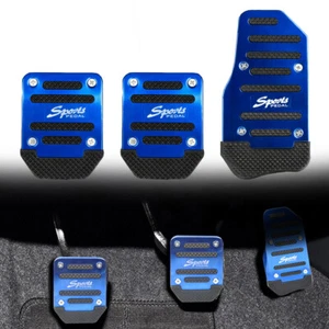 3Pcs Car Non-Slip Car Pedal Pad Cover Interior Decor Accessories Blue Universal - Picture 1 of 11