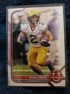 2022 Bowman University Blake Corum 1. Bowman Rookie # 54 Michigan Wolverines - Bild 1 von 4