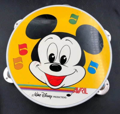 Batido de pandereta de mano vintage Mickey Mouse Avril *VER FOTOS* Foto 1 de 4