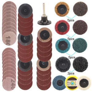 66 piezas 2" 50 mm tipo R bloqueo de rollo discos de lijado almohadillas amoladora de troqueles discos de cambio rápido - Imagen 1 de 8