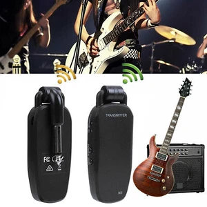 Sistema de Guitarra Inalámbrico UHF Transmisor Receptor Recargable para Guitarra Bajo K7M7 - Imagen 1 de 8