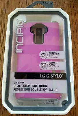 FUNDA DE DOBLE CAPA INCIPIO DUALPRO PARA LG G STYLO ROSA GRIS TMO64104 Foto 1 de 4