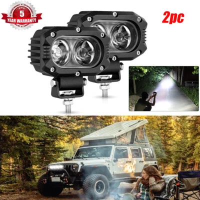 2pc 4"inch LED Work Light Bar Flood Offroad UTE SUV ATV Fog Truck Lamp 4WD - Image 1 of 4