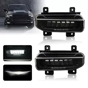 Par de luces antiniebla LED parachoques DOT para Dodge Ram 1500 2500 3500 2019-2022 - Imagen 1 de 10