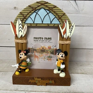 Disney Animal Kingdom Lodge Minnie and Mickey Photo Frame Fast Shipping - Picture 1 of 9