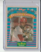LOU BROCK 1991 KELLOGG'S CORN FLAKES SPORTFLICS CARD, ST. LOUIS CARDINALS