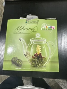 Blühender Tee Geschenkset mit Glas Teekanne 17oz (500ml) - Grüner Tee Fruchtiger Geschmack 4 - Bild 1 von 2